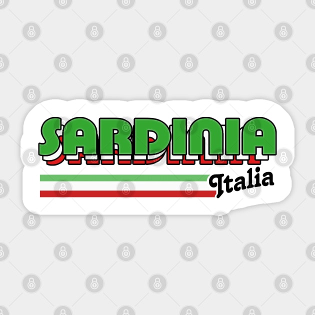 Sardinia // Original Retro Italia Region Design Sticker by DankFutura